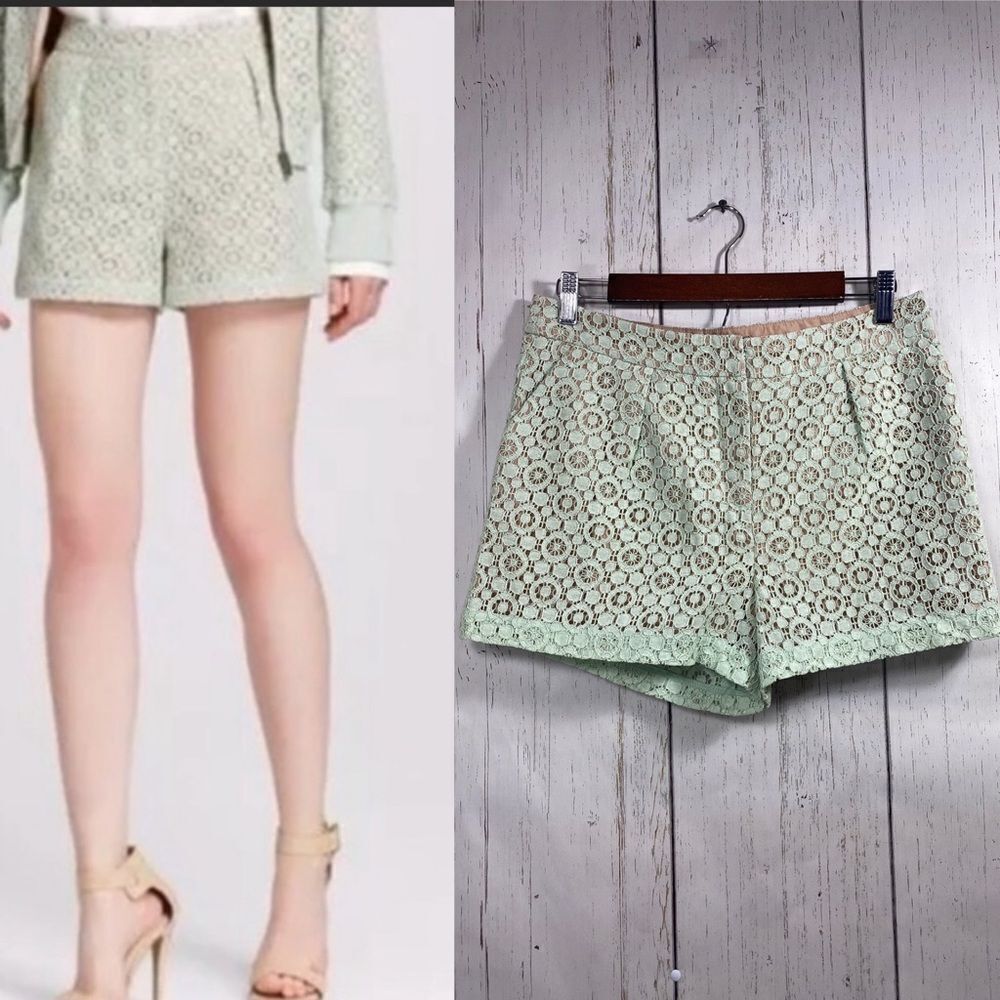 Victoria Beckham For Target Mint Green Lace Shorts